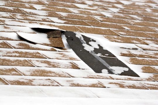 common winter roof problems, winter roof damage, winter storm damage, Billings